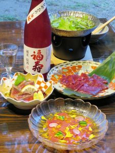 おじろ鹿料理・コウノトリ米原酒ひやおろし01as